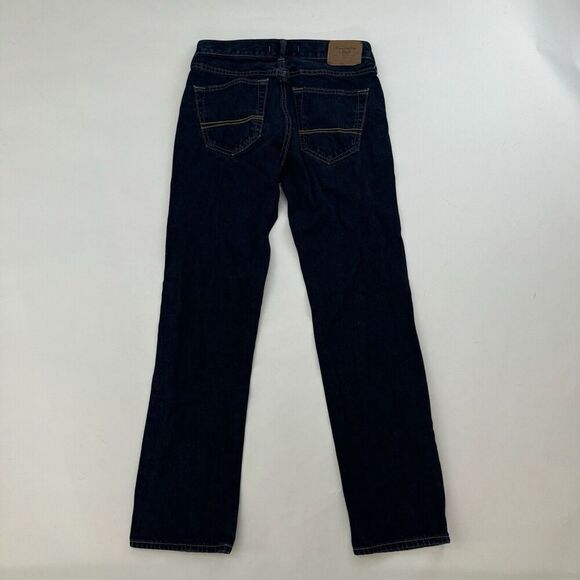 Abercrombie & Fitch Men's Slim Straight Denim Blue Jeans 26x30 (28x28.5) Dark - Picture 9 of 10